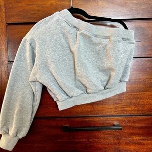 Gray Vintage Shop one shoulder cropped sweater size M
